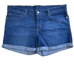 LEVI'S Mid-Rise Cuffed Hem Jean Shorts - Size 33